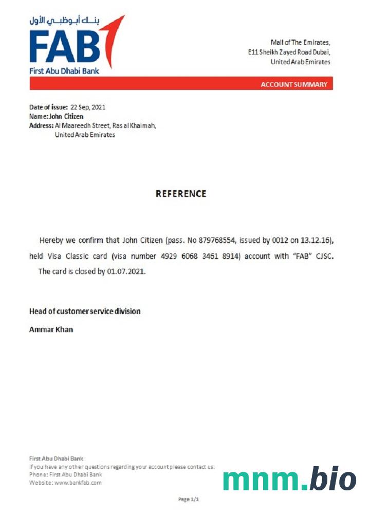 Przykład odniesienia do zamknięcia FAB ZEA w formatach Word i PDF